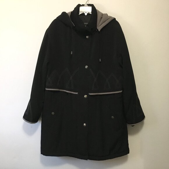 Vintage Eaton's Utex Arctic Stitched Hooded Black Cattle Style Jacket - Picture 3 of 16